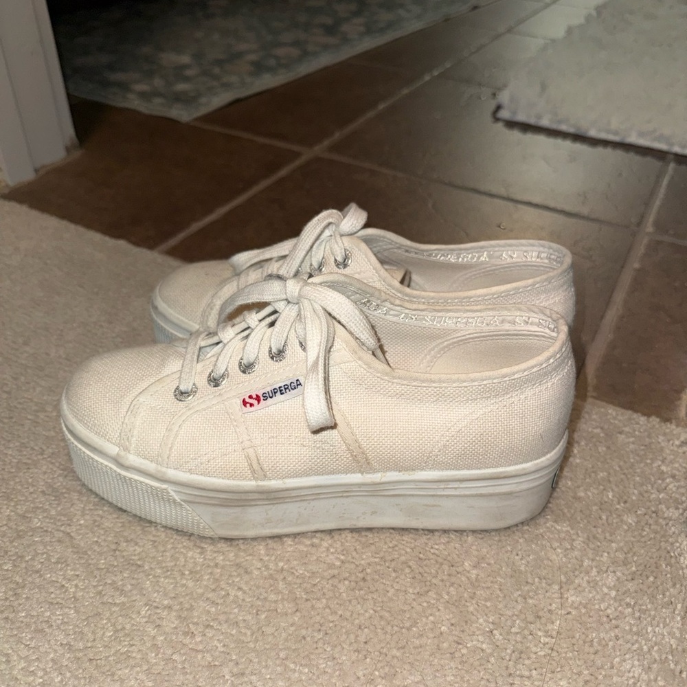 Superga white sneakers